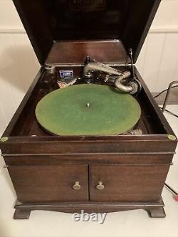 Victor Victrola Phonograph VV-IX Hand Crank Record Player Has Issues Read