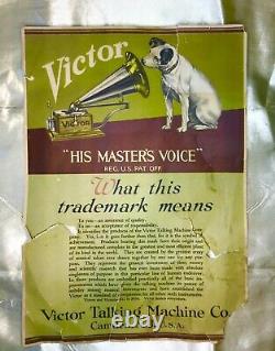 Victrola 1910 Antique Victor Upright Victrola Talking Machine Record Player