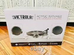 Victrola 2-Speed Record Player with Bluetooth Speakers in Clear