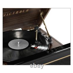 Victrola 3-In-1 Record Player with Speakers 3-Speed Turntable Espresso