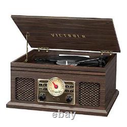Victrola 4-in-1 Nostalgic Bluetooth Record Player with 3-Speed Record Turntab
