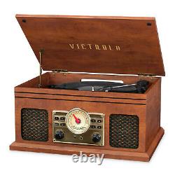 Victrola 4-in-1 Nostalgic Bluetooth Record Player with 3-Speed Record Turntable