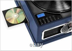 Victrola 5-in-1 Nostalgic Madison Bluetooth Record Player with CD Radio 3 Sp Turn