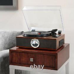Victrola 5-in-1 Wood Bluetooth Record Player with 3-Speed Turntable CD Radio