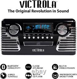 Victrola 50'S Retro Bluetooth Record Player & Multimedia Center with Built-In Sp