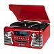 Victrola 50's Retro Bluetooth Record Player & Center Built-in Speakers 3-speed