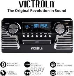 Victrola 50's Retro Bluetooth Record Player & Center with Built-in Speakers