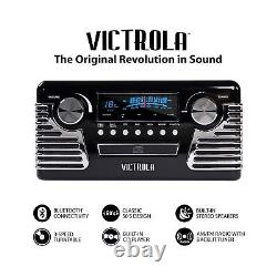 Victrola 50's Retro Bluetooth Record Player & Multimedia Center with Built-in