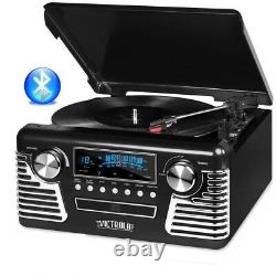 Victrola 50's Retro Record Player Stereo Bluetooth USB Encoding CD V50-200-BLK