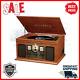 Victrola 6-in-1 Nostalgic Bluetooth Record Player With 3-speed Turntable With Cd