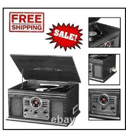 Victrola 6-in-1 Nostalgic Bluetooth Record Player with 3-speed Turntable with