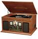 Victrola 6-in-1 Nostalgic Record Player With Turntable Mahogany