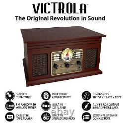 Victrola 6-in-1 Retro Bluetooth record player, 3-speed turntable