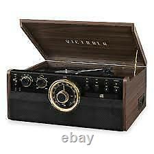 Victrola 6-in-1 Wood Bluetooth Mid Century Record Player Grade A