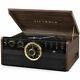 Victrola 6-in-1 Wood Bluetooth Mid Century Record Player With 3-speed Read Dis