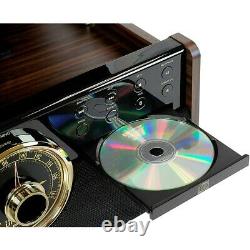 Victrola 6-in-1 Wood Empire Bluetooth Record Player, CD, Cassette Player & Radio
