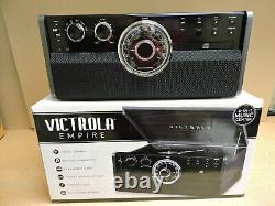 Victrola 6-in-1 Wood Empire Bluetooth Turntable with CD, Cassette Player & Radio