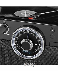 Victrola 6in1 Empire Bluetooth Turntable with CD Cassette Radio VTA-270B-GRY LNT
