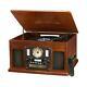 Victrola 7-in-1 Bluetooth Record Player Usb Recording Modern Technology Mahogany