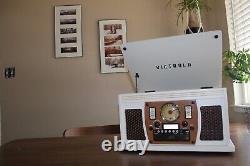 Victrola 8-In-1 Bluetooth Record Player & Multimedia Center, Built-In Stereo