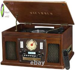 Victrola 8-In-1 Etooth Record Player Multimedia Center, Built-In Stereo Speake