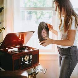 Victrola 8-in-1 Bluetooth Record Player & Multimedia Center Stereo Speakers