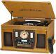 Victrola 8-in-1 Bluetooth Record Player And Multimedia Center, Oak