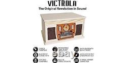Victrola 8-in-1 Bluetooth Record Player and Multimedia Center Stereo Speakers