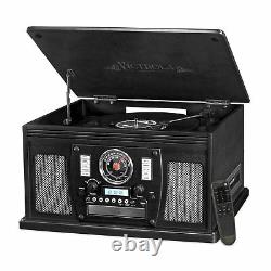 Victrola 8-in-1 Bluetooth Record Player with USB Recording VTA-600B-BLK Black