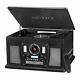 Victrola 8-in-1 Bluetooth Record Player With Usb Recording Vta-600b-blk Black