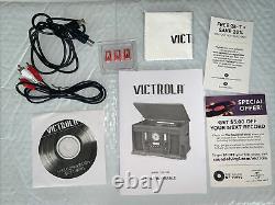 Victrola 8 in 1 Record Player Bluetooth/CD/Cassette FM Radio NEW
