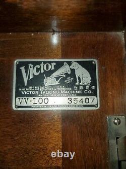 Victrola Antique Victor Upright Victrola Talking Machine Record Player