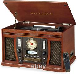 Victrola Aviator 8-In-1 Bluetooth Record Player & Multimedia Center with Built-I
