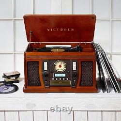 Victrola Aviator 8-in-1 Bluetooth Record Player & Multimedia Center with Buil