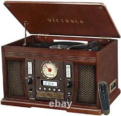 Victrola Aviator 8-in-1 Bluetooth Record Player & Multimedia Center with Built