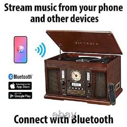 Victrola Aviator 8-in-1 Bluetooth Record Player & Multimedia Center with Built