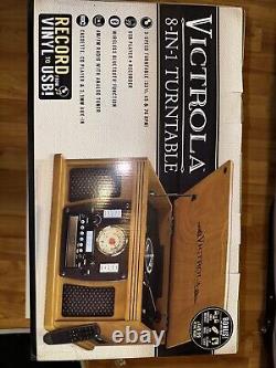 Victrola Aviator 8-in-1 Bluetooth Record Player Multimedia Center with Speakers