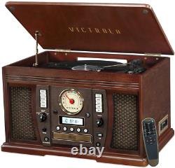 Victrola Aviator 8-in-1 Bluetooth Record Player & Multimedia Center with Stereo
