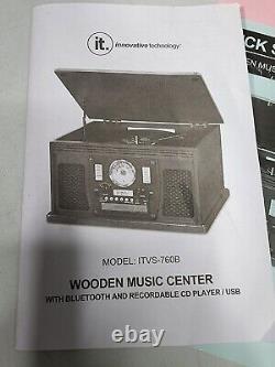 Victrola Aviator Bluetooth Record Player With 3 Speed Turn Table, BrownForParts
