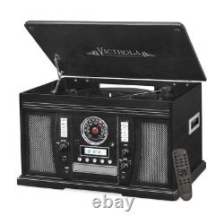 Victrola Aviator Bluetooth Record Player with 3-Speed Turntable Black