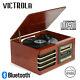 Victrola Bluetooth 3-speed Record Player Cd Player Fm Music System The Ellington