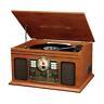 Victrola Bluetooth Record Player With 3-speed Turntable, Cd, Cassette, Fm Radio