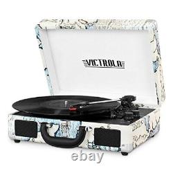 Victrola Bluetooth Suitcase Record Player with 3-Speed Turntable & Storage ca