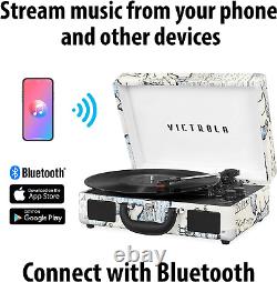 Victrola Bluetooth Suitcase Record Player with 3-Speed Turntable & Storage case