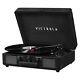Victrola Classic Portable Suitcase Record Player Turntable With 3-speeds, Black