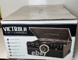 Victrola Empire Bluetooth 6-in-1 Record Player Gold/Brown/Black