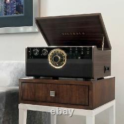 Victrola Empire Bluetooth 7-in-1 Record Player / CD / AM-FM Gold/Brown/Black