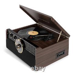 Victrola Empire Bluetooth Record Player Turntable, CD, Cassette Player, Radio