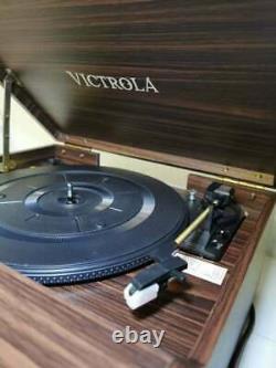 Victrola Empire Junior 4-in-1 Wood Vintage Bluetooth Record Player with 3-Speed