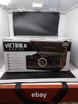 Victrola Empire Mid-Century 6-in-1 Turntable 3 Speed Record Player, (Espresso)
